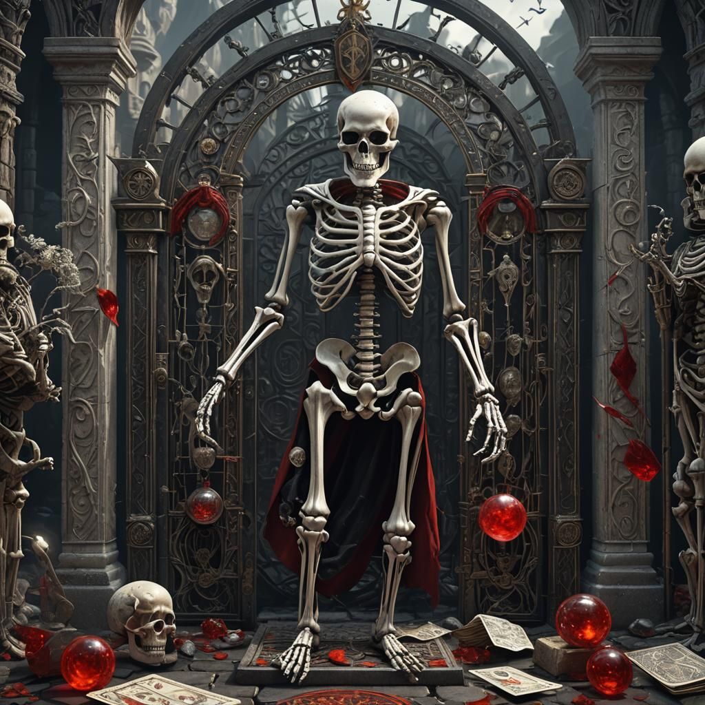 The Judgement Tarot Card in Dark Fantasy Style