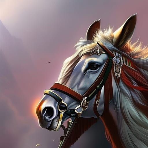 Knight in Tournament: Hyperrealistic Splash Art