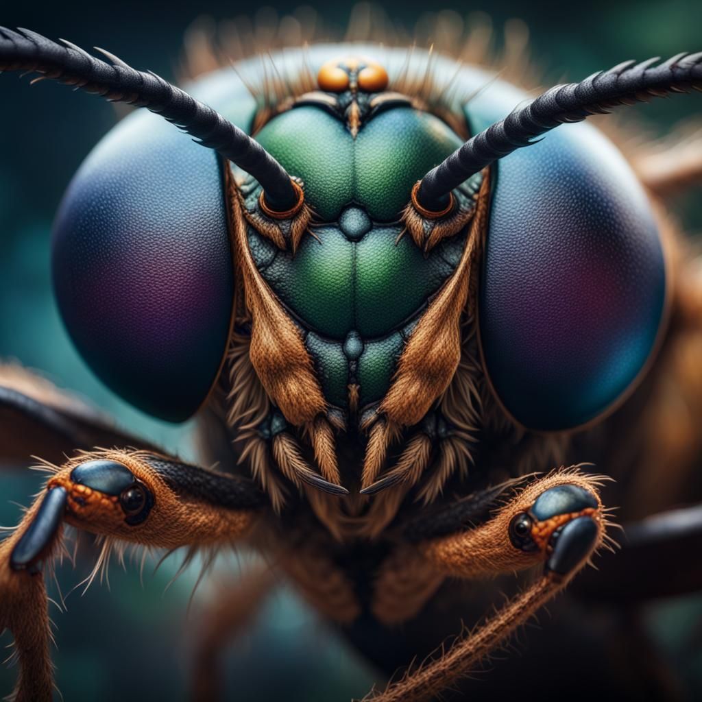 Mysterious Insect Close-Up: Detailed Macro Photograph