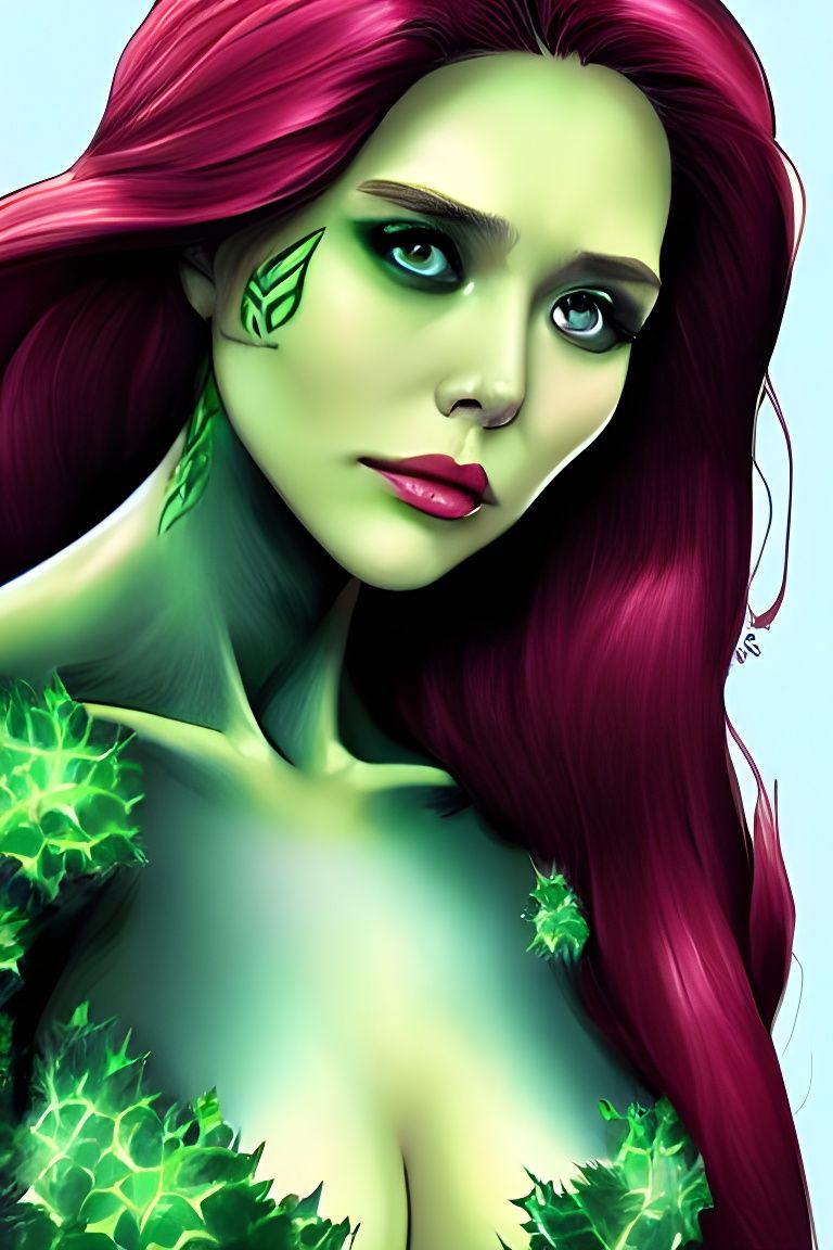 Comic Book Style Poison Ivy Digital Art