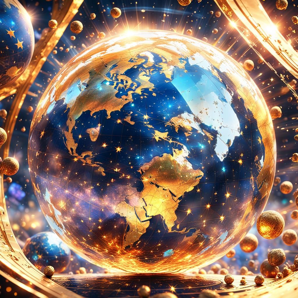 Translucent Earth Core Aglow, Cinematic Digital Painting