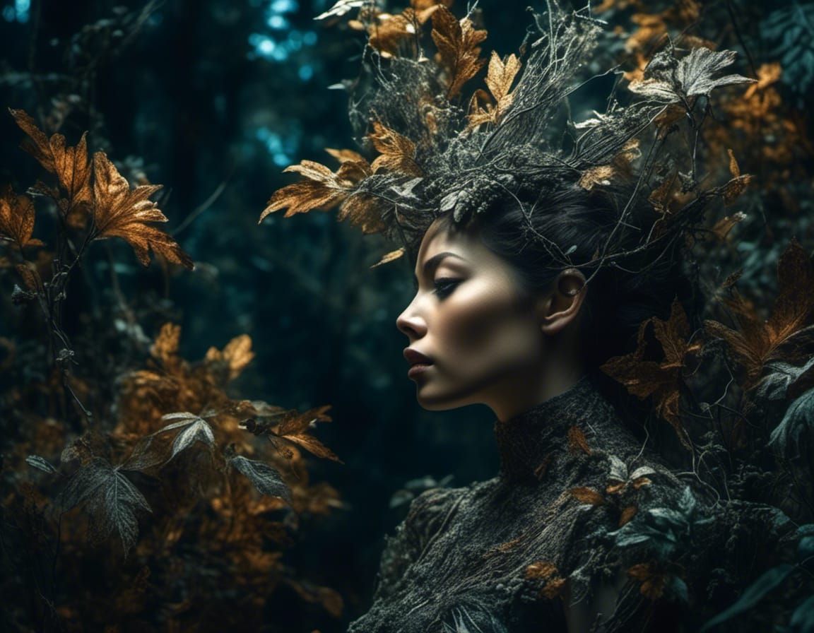 Expressive Double Exposure Portrait with Watercolor Effects