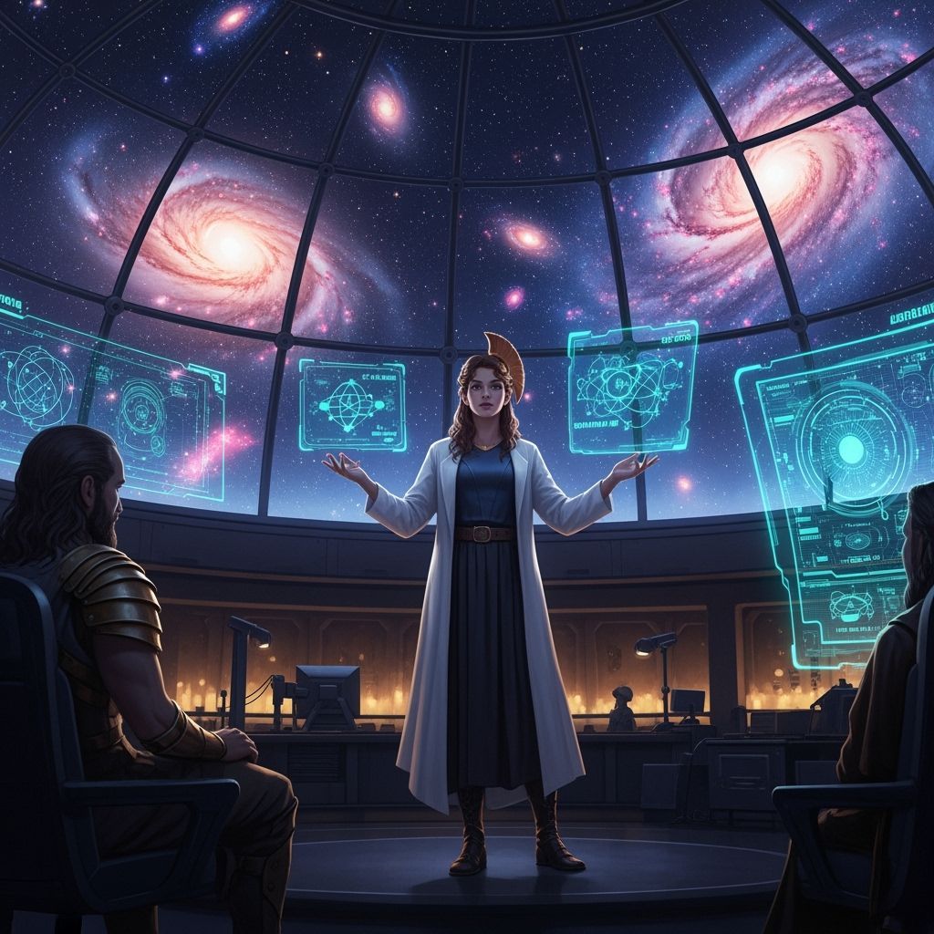 Athena as Astrophysicist Lecturing on Dark Matter