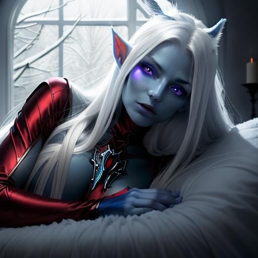 Cinematic Demon Lich in Dreamlike Setting