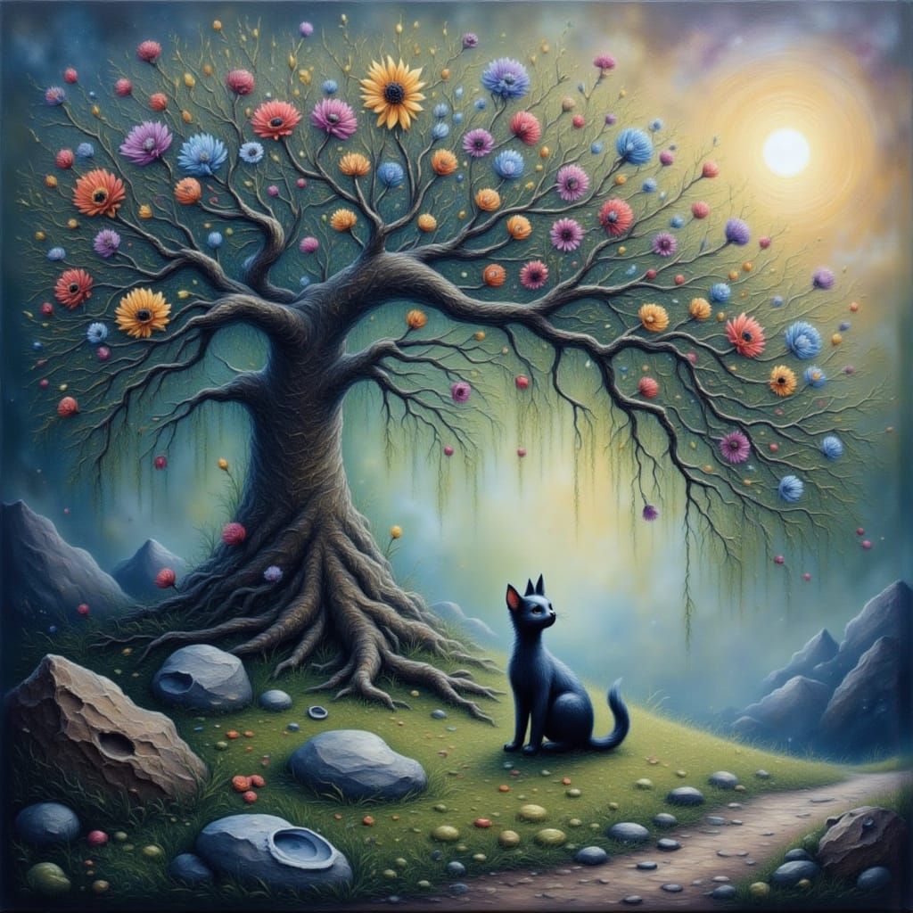 Adorable Fantasy Critters in a Forest