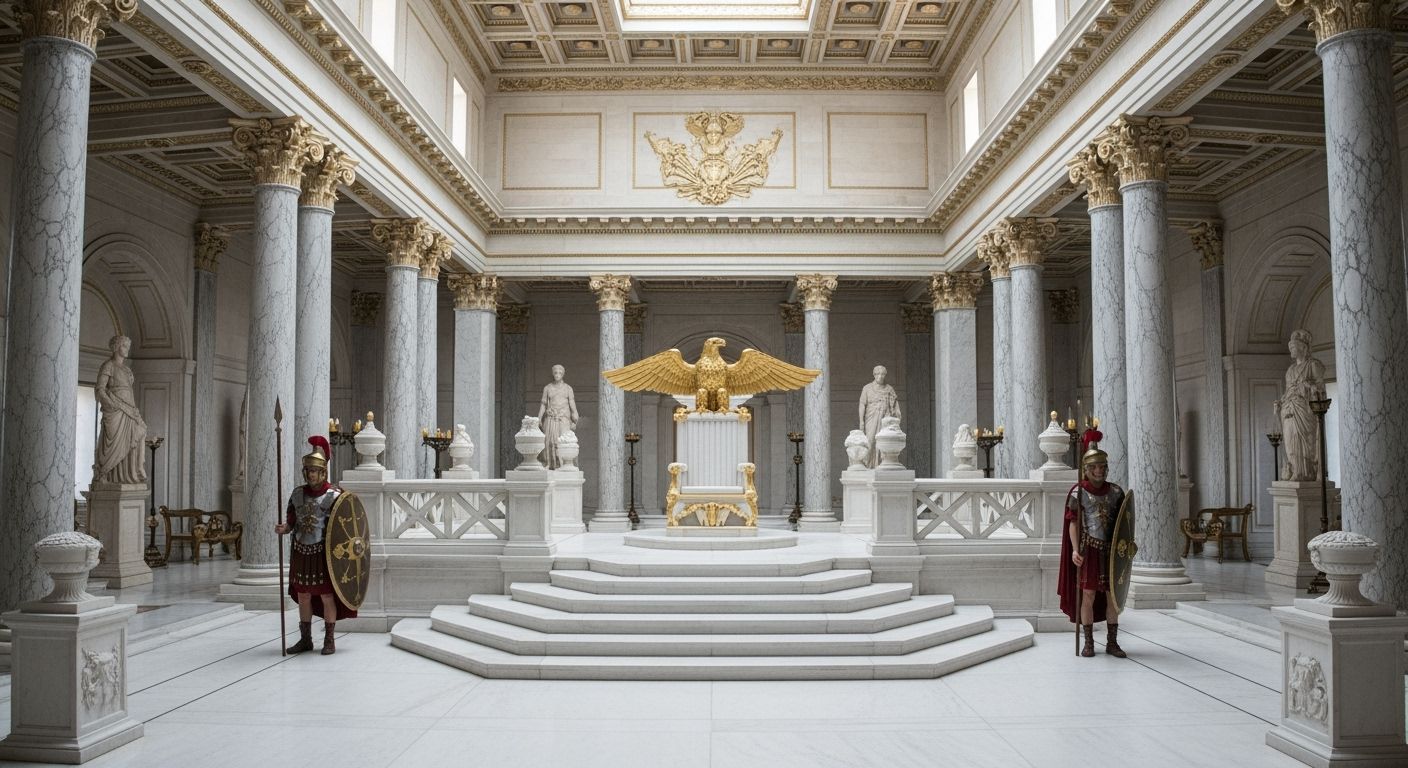 Opulent Throne Room in Ancient Roman Imperial Palace