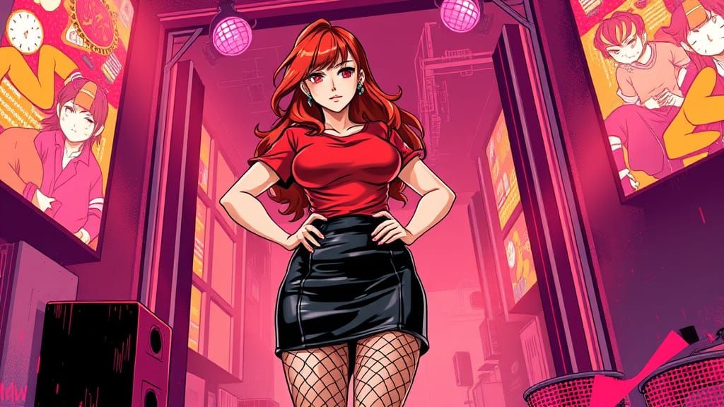 Anime-Inspired BBW Redhead with Moe and Kawaii Charm