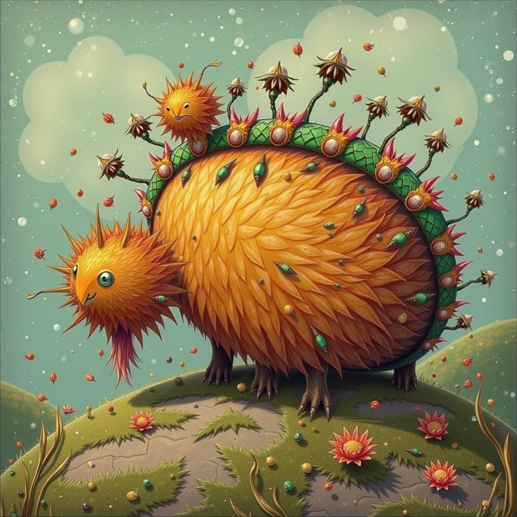 Whimsical Forest Critter in Fantasy Art Style