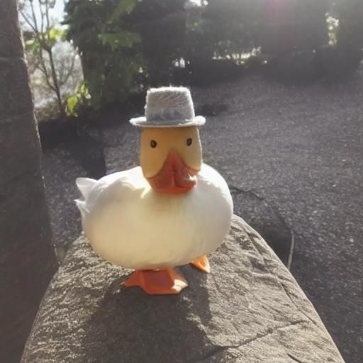 Cute Duck Wearing a Top Hat
