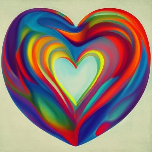 Heart as Wheel: Surreal Abstract Art