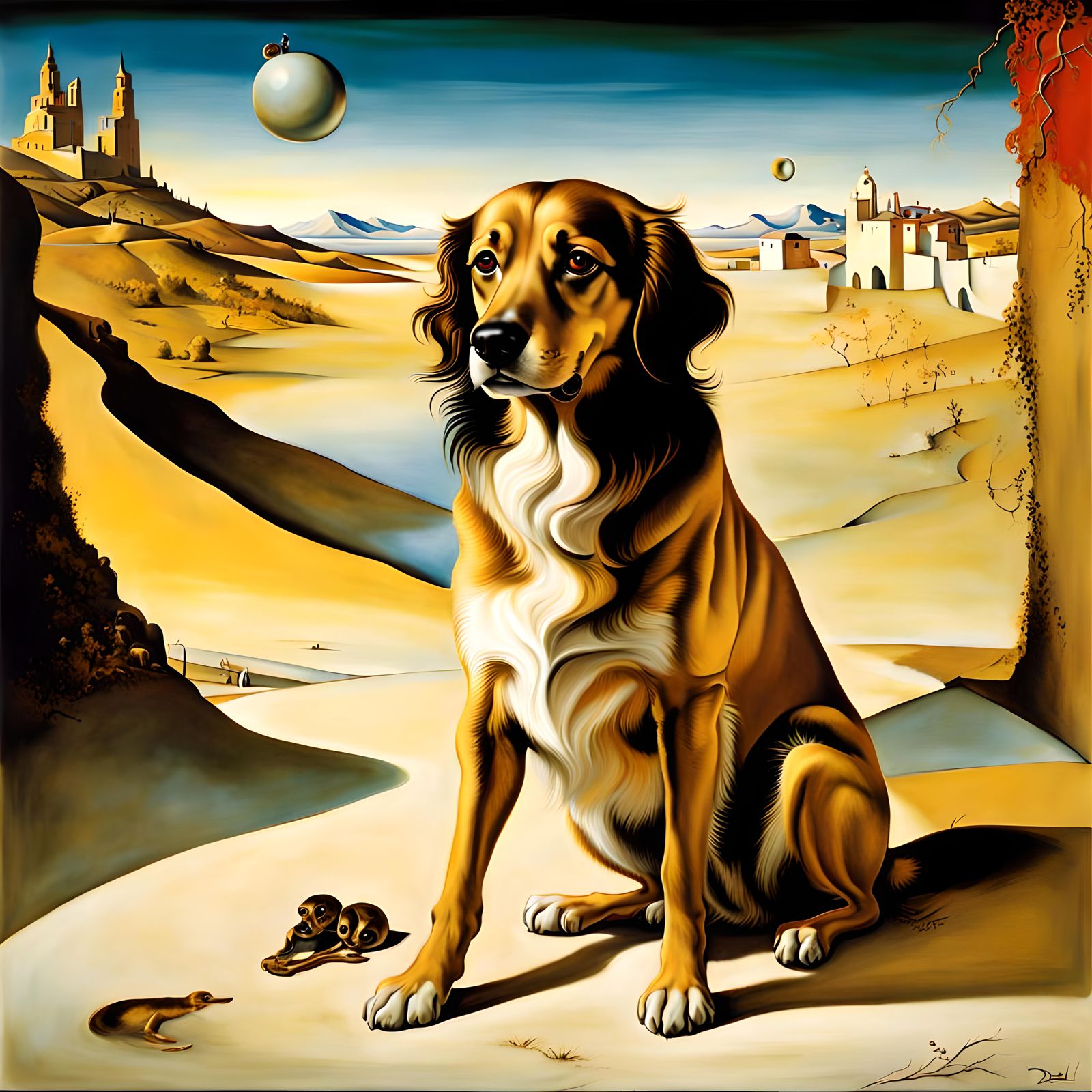 Beautiful Dog, by Salvador Dali, surrealism