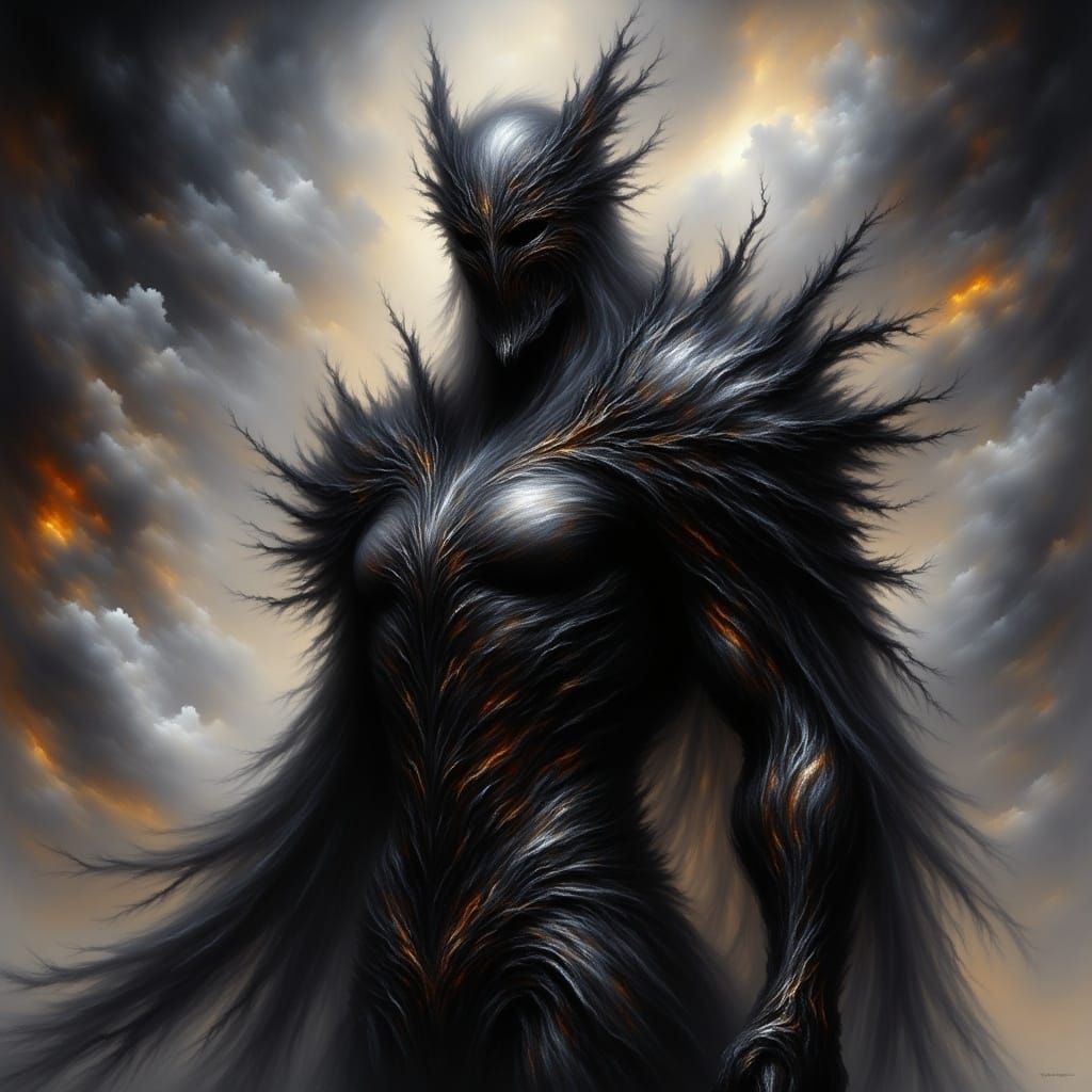 Black Luster Soldier in Dark Armor, 3D Render