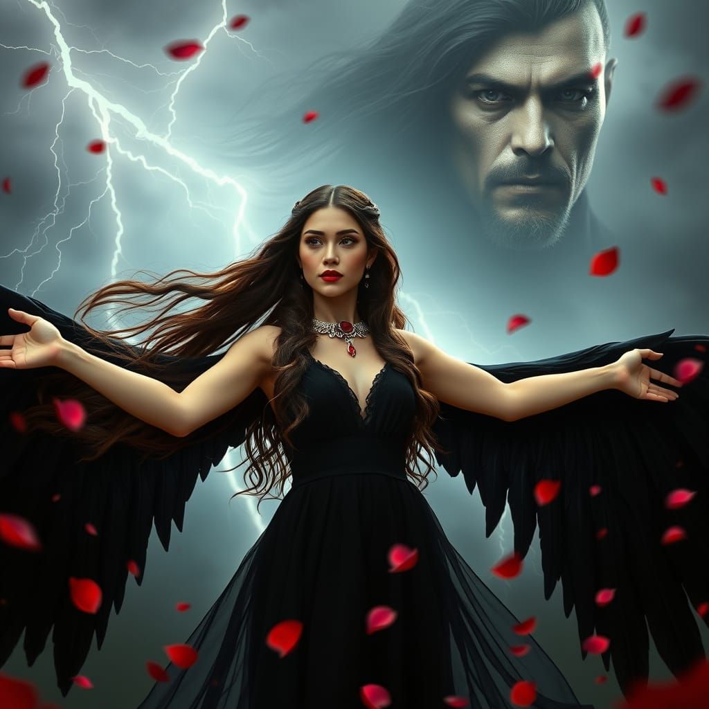 Goddess Amidst Turbulent Skies