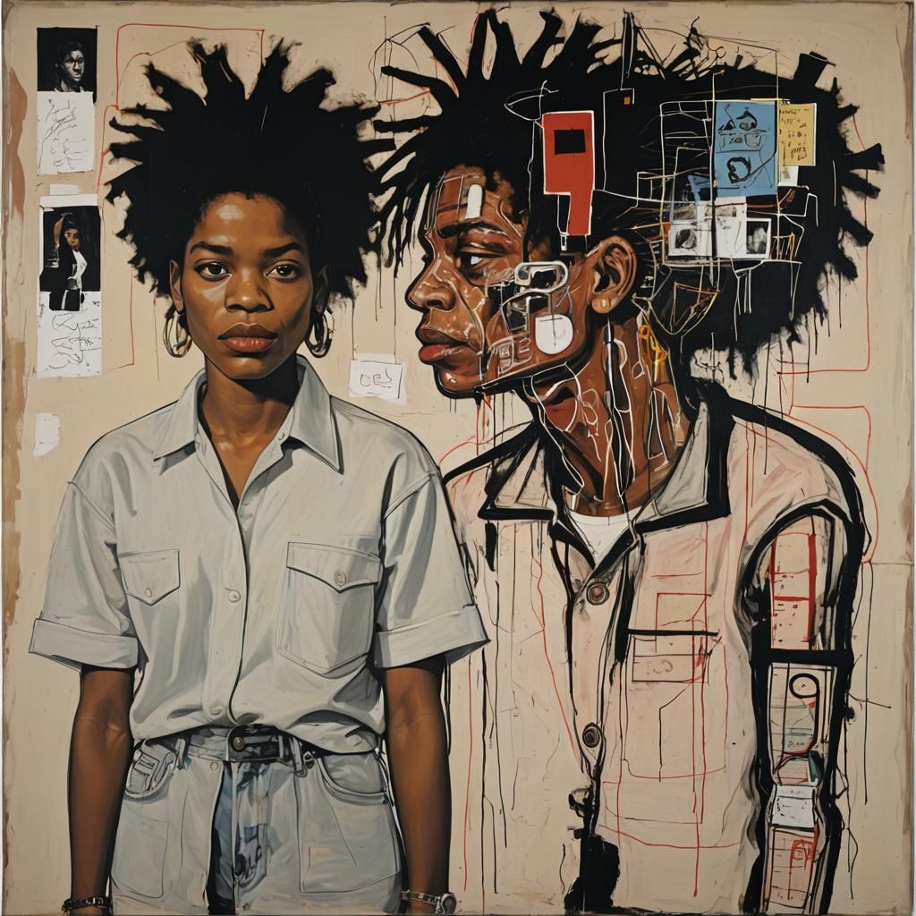 Abstract Portrait of a Woman in Expressionist Style