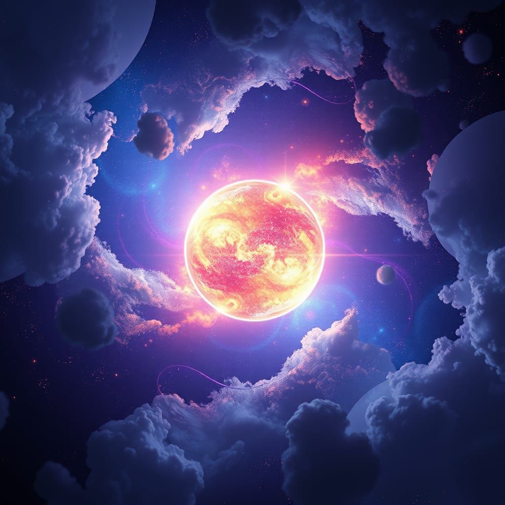 Ethereal Universe Orb in Deep Space