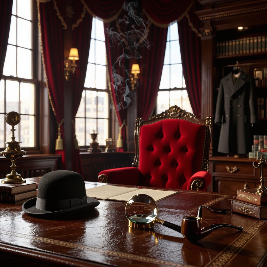 Sherlock Holmes's Elegant Victorian Office