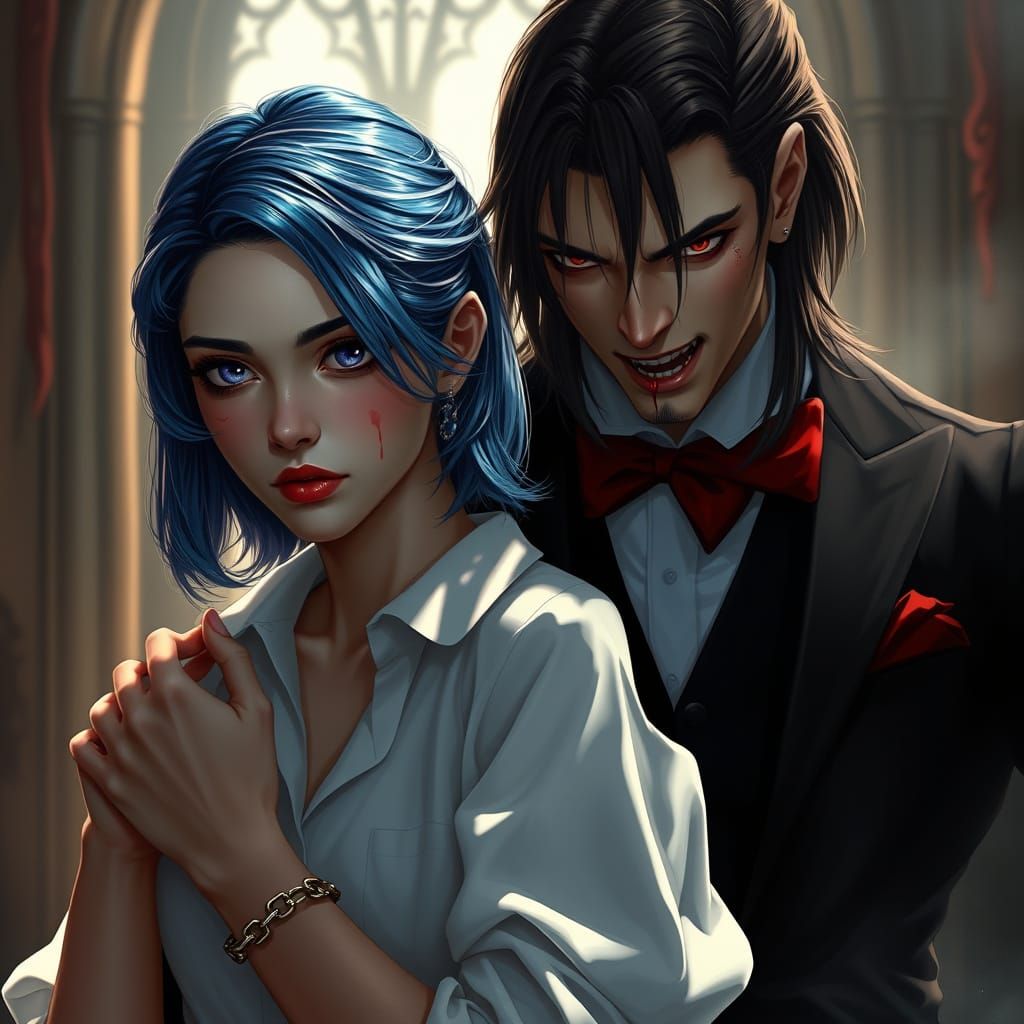 Elegant Vampire Romance in Dark Victorian Style