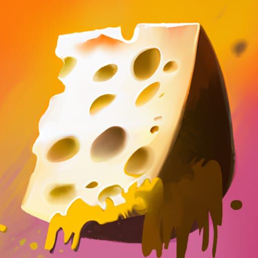 Hyperrealistic Cheese Splash Art Concept