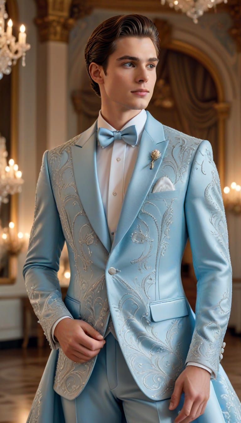 Elegant Men's Fairytale Wedding Tuxedo in Luxury Fashion
