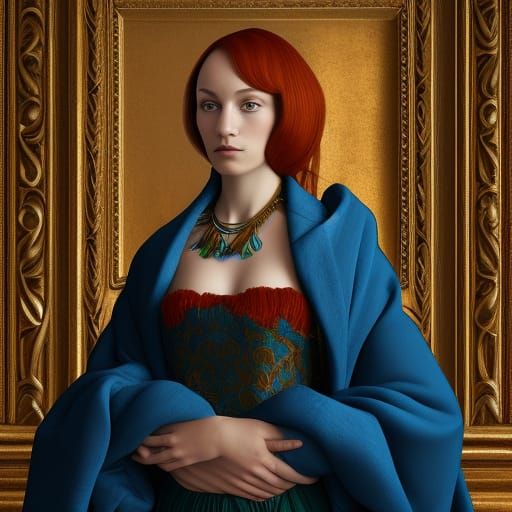 Portrait of a Russian Woman as a Detailed Matte Painting