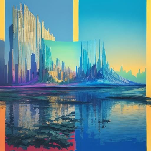 Seniors Using Mobile Apps in Surreal Style