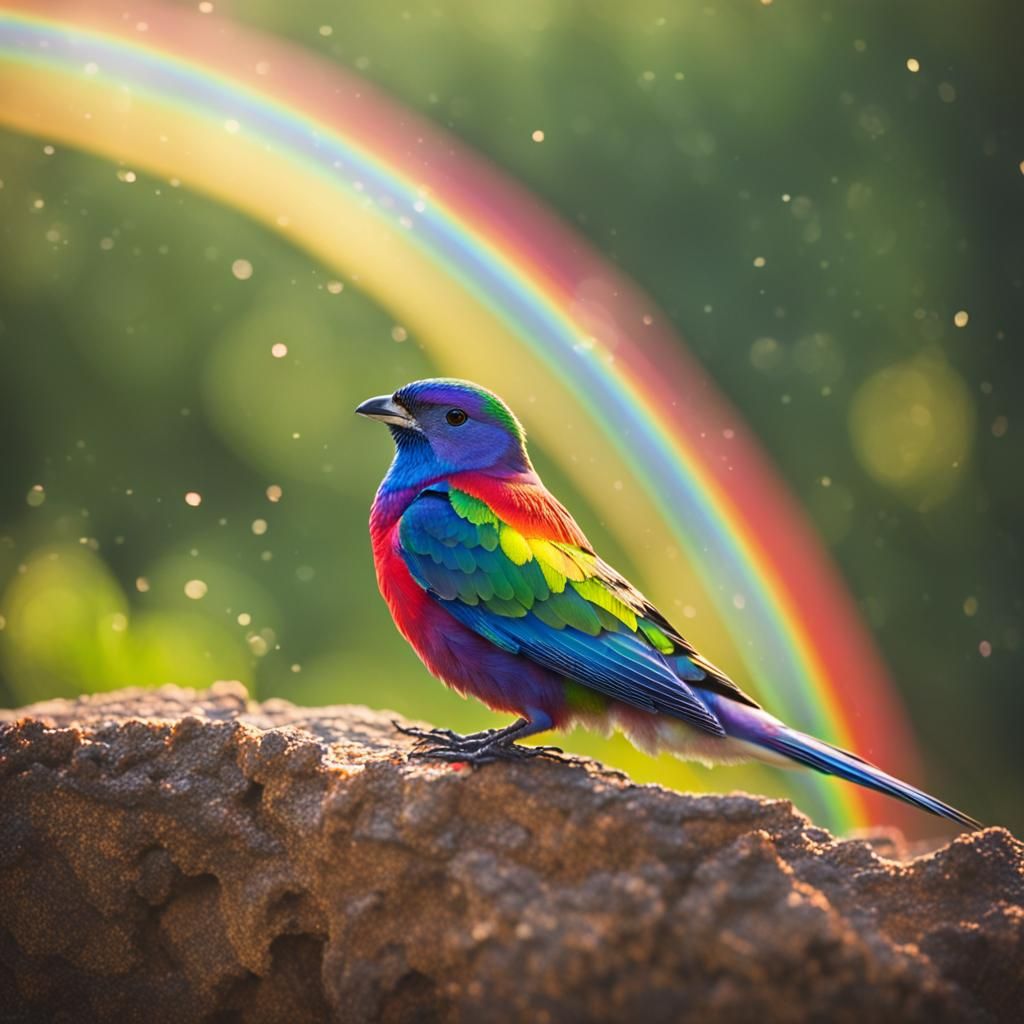 Vibrant Rainbow Captured with Bokeh Effect