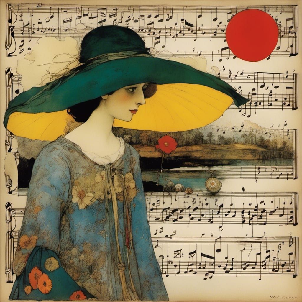 Girl in Collage Art Style