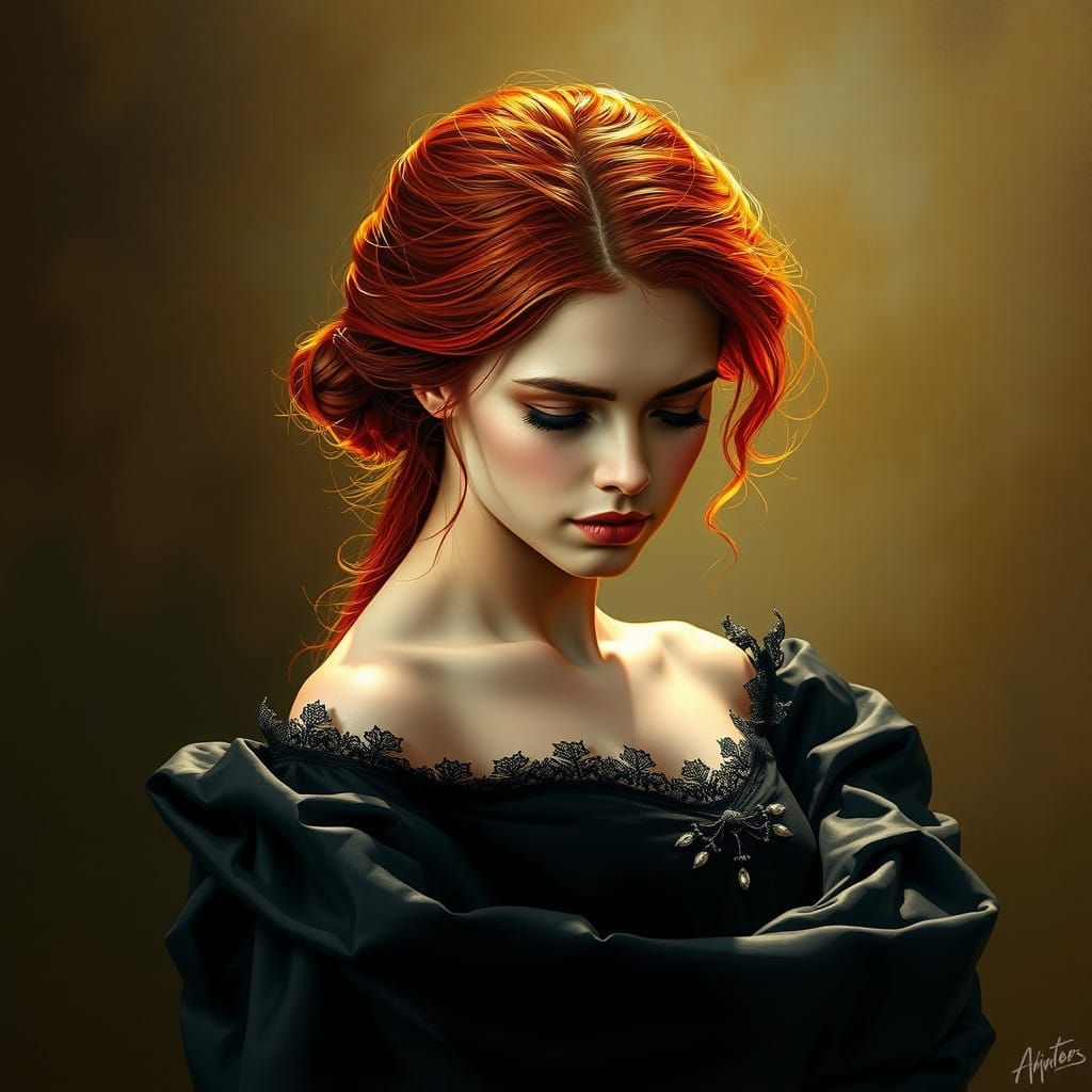 Ethereal Baroque Beauty in Muted Earth Tones