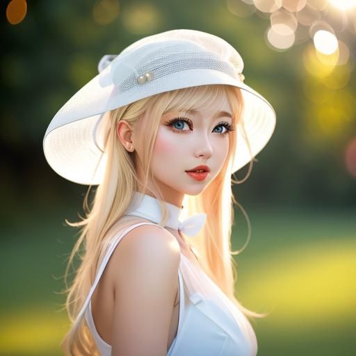 Blonde Goddess in White Dress: Professional Photography