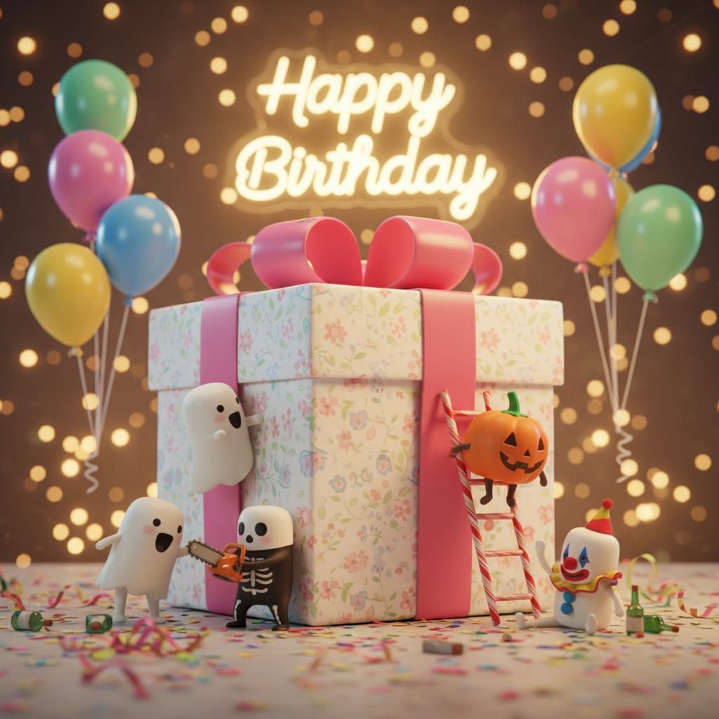 Chaotic Halloween Birthday Marshmallow Mayhem