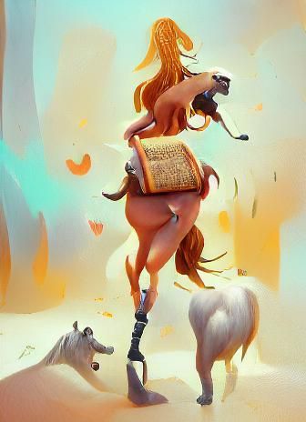 Storybook Illustration of a Horse Centaur