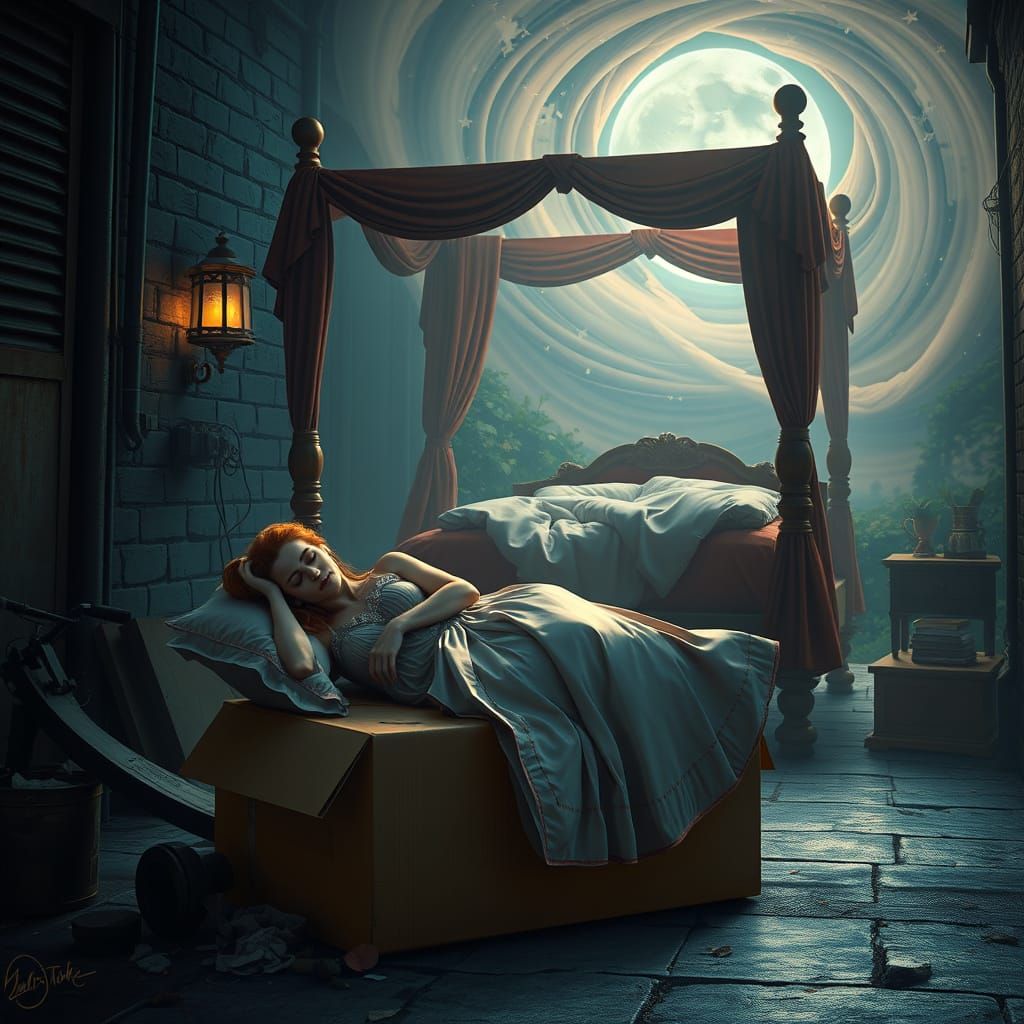 Woman's Serene Dreamscape