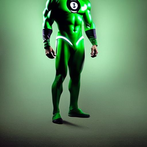 Jesus Christ as Green Lantern in HDR