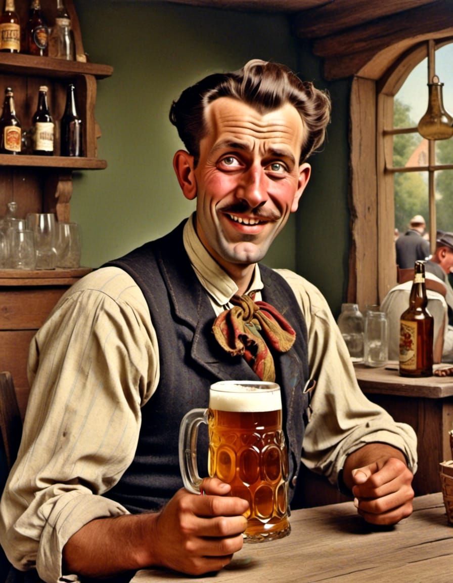 bavarian man, with a big beer