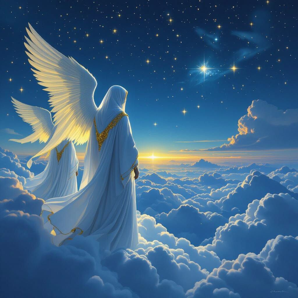 Angelic Guardians Watching Over Earth