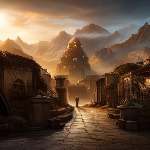 Detailed Mummy Matte Painting in Deep Color