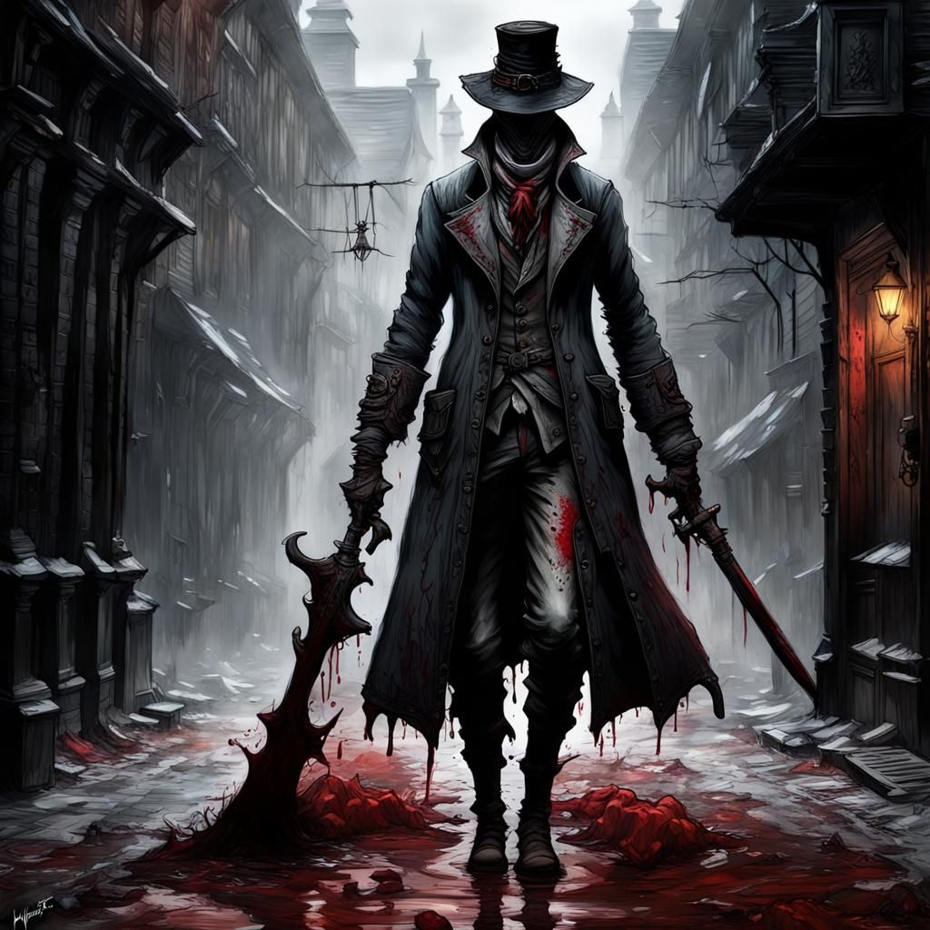 Bloody Hunter in Graffiti Splash Art Style