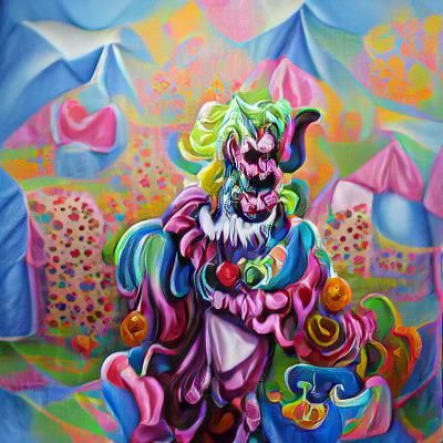 Sinister Shaggy the Clown in Candyland Wonderland