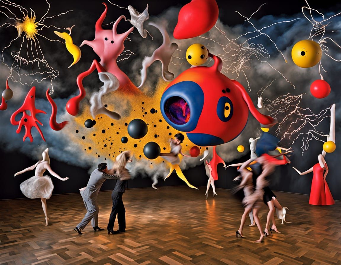 luminobabel 3D sculptural trompe l'oeil suprareal standalone graffito ghostly exploding by textile photographer "Joan M...