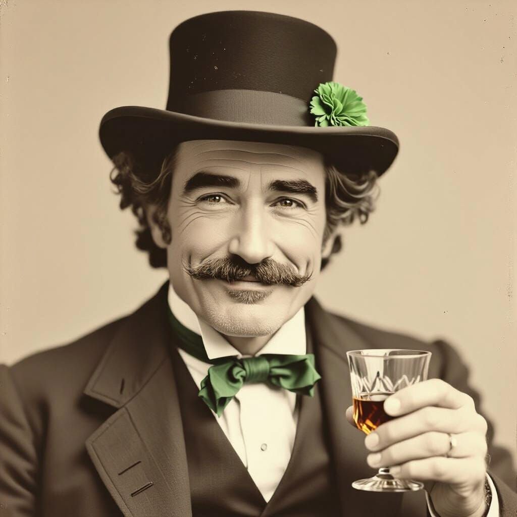 Walt Whitman Portrait in Sepia Film Aesthetic