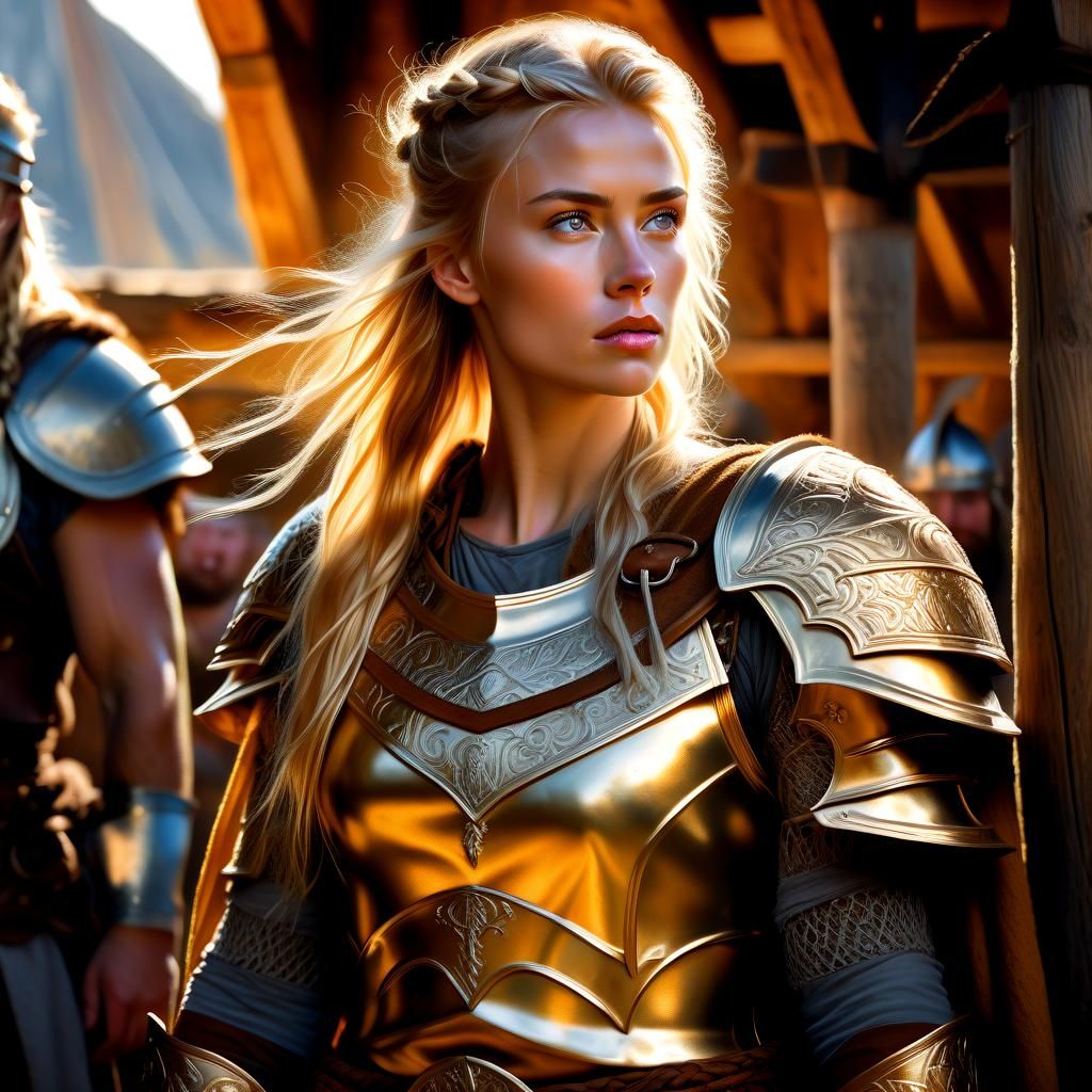 Freya And Soldiers In Ale House