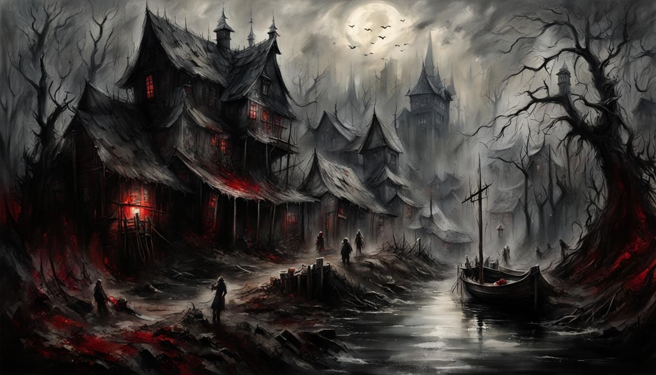 Haunted Village: Horror Concept Art