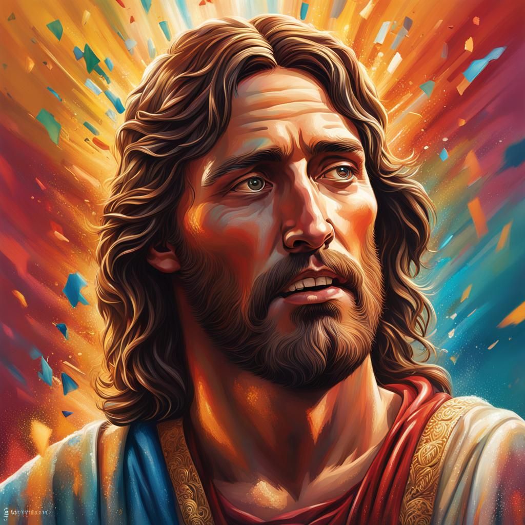 Jesus Christ Beckoning a Youth: Hyperrealistic Art