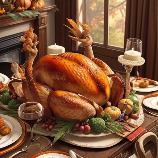 Thanksgiving Turkey with Musical Instruments
