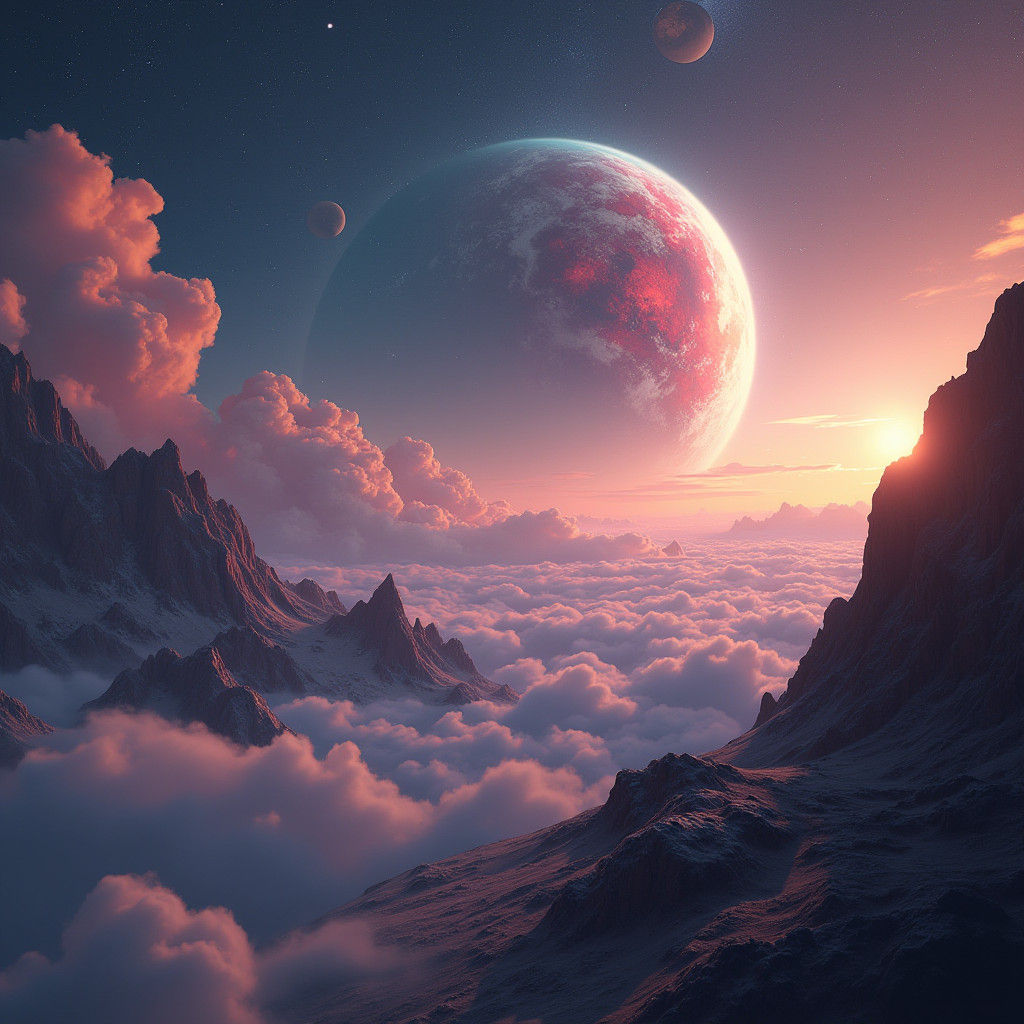 Fantasy Planet in High Resolution Digital Painting
