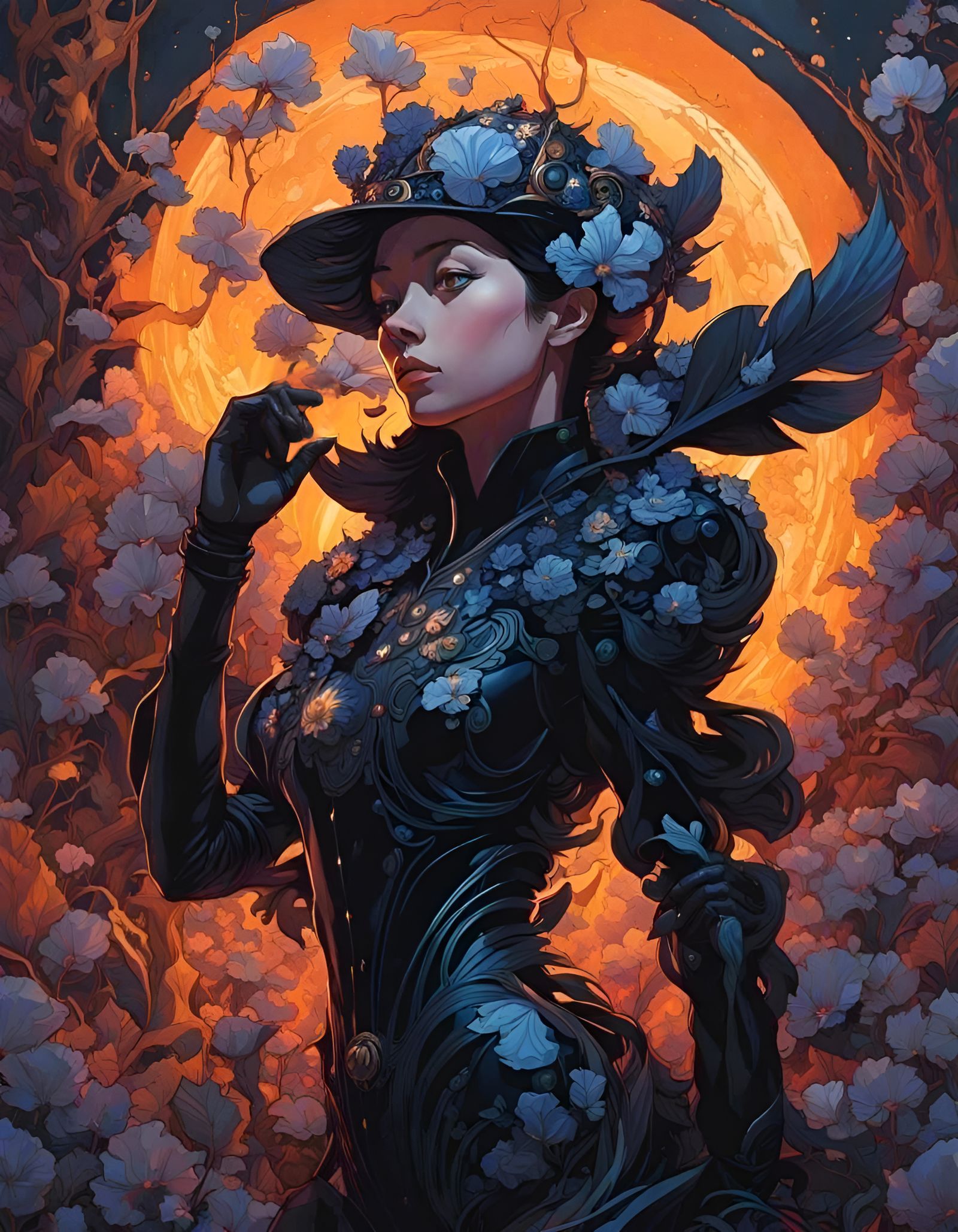 Iron Iris Exploding into Metal Flakes