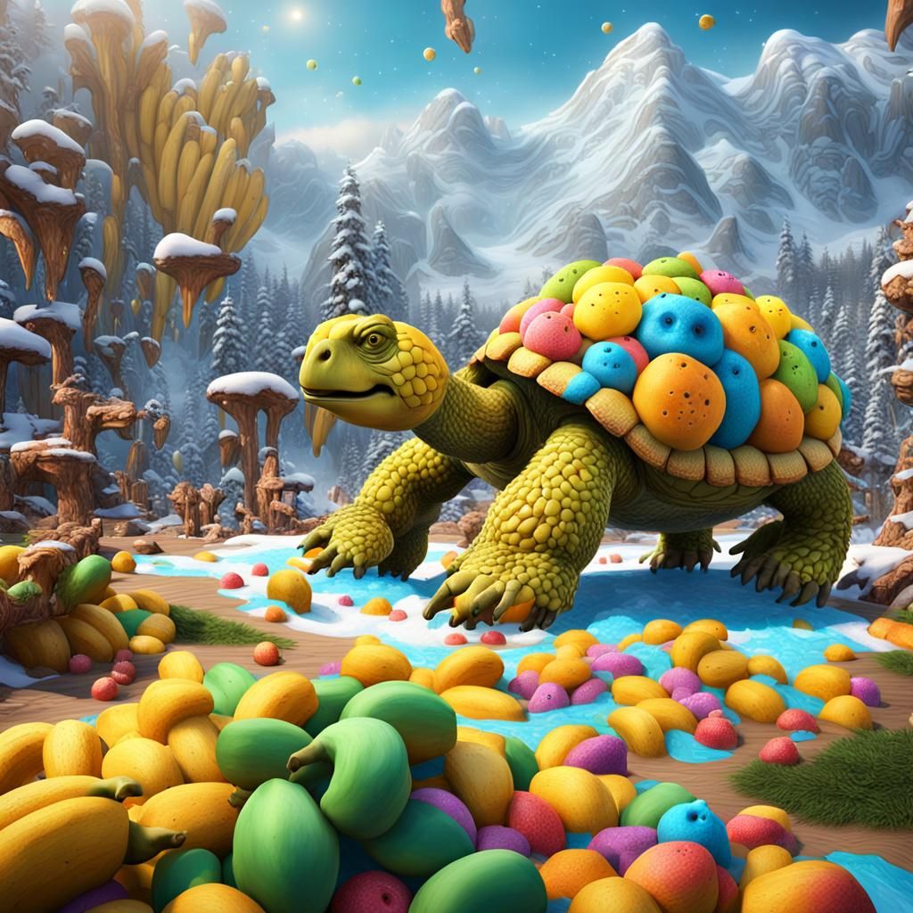 Banana Playground with Australian Animals and Snow Monsters