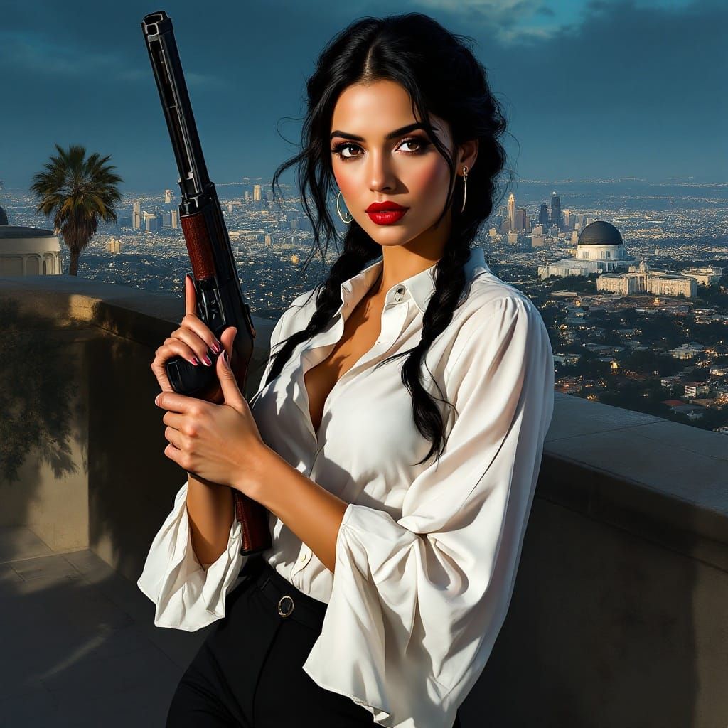 LA Woman in Sorolla-Inspired Art Nouveau Style