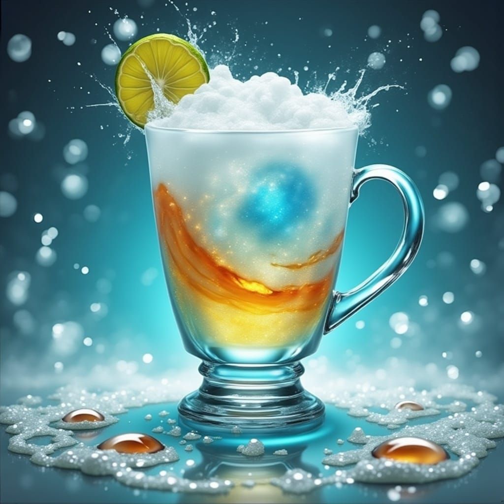 Laminar Flow Beverage in Crystal Tankard