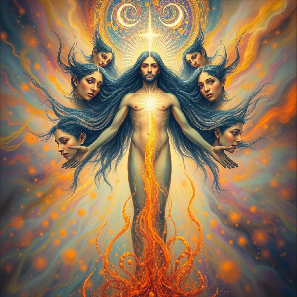 Mystical Being in Surreal Dreamscape